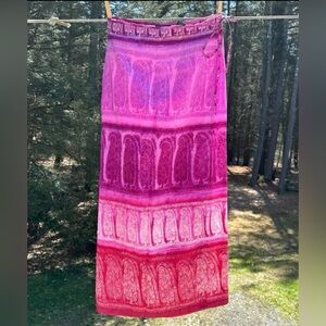 Vintage Express - Pink Silk Wrap Skirt